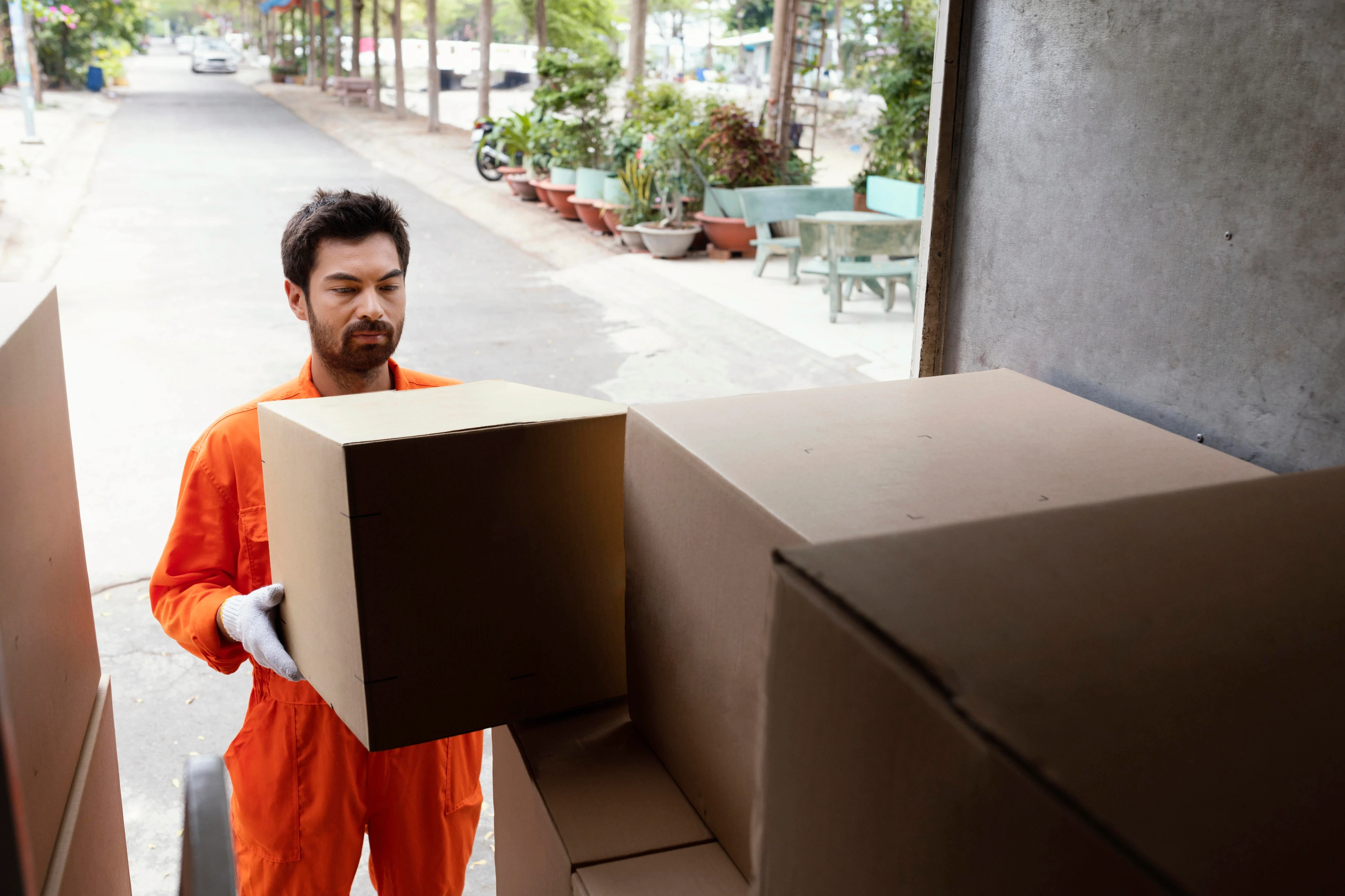 Loading moving truck