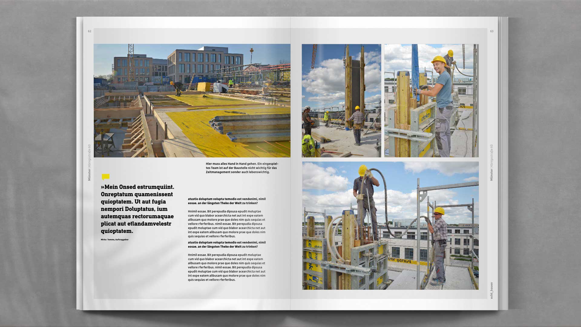 Themenseite zu internationalen Projekten von Börgel Bau – visuell stimmig inszeniert mit Weltkarte, Icons und Bildern aus dem Auslandseinsatz.