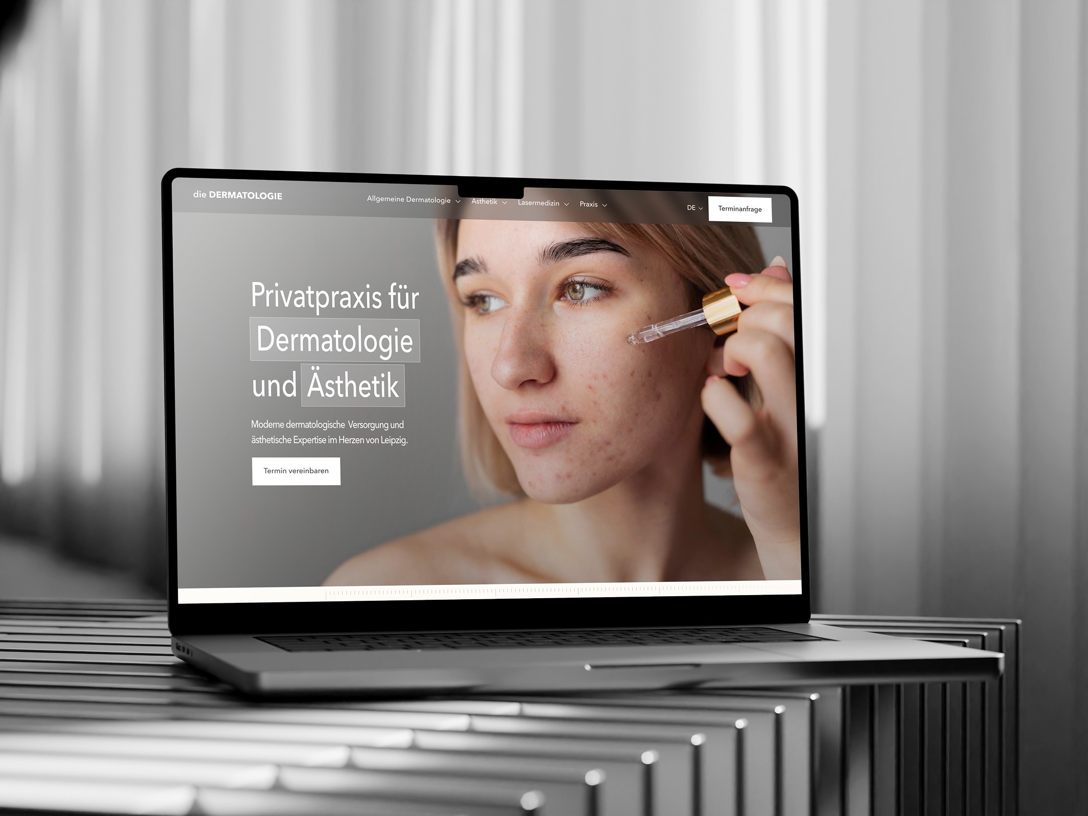 medical website homepage design clean layout