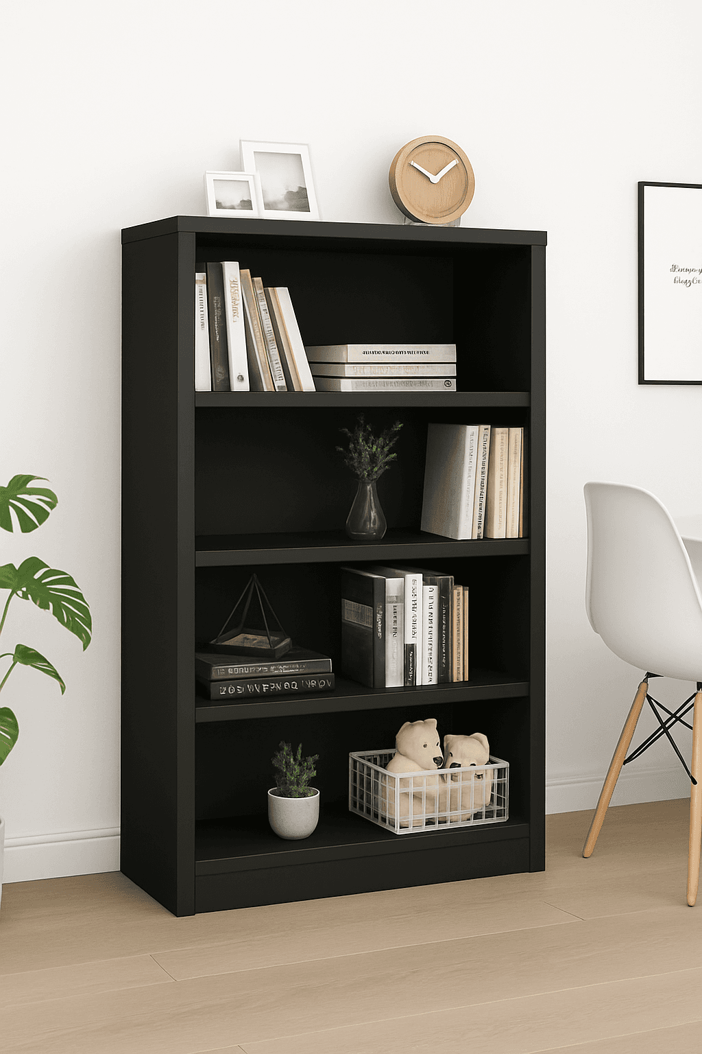 a white chair and ottoman in a room
