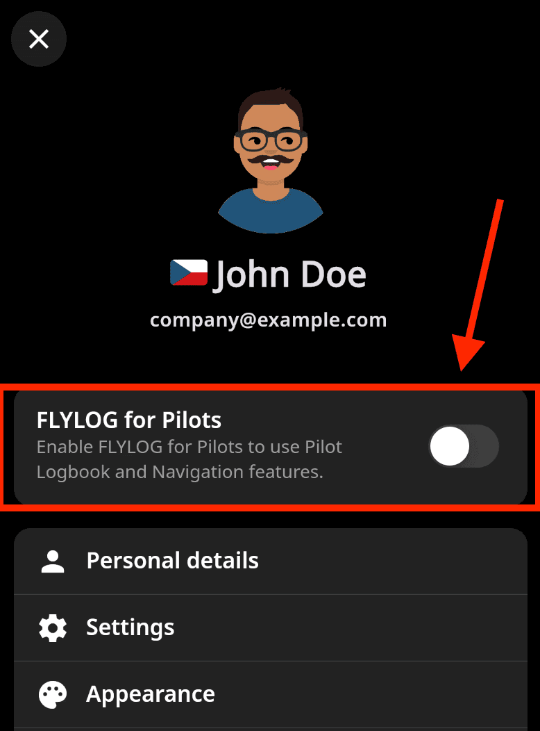 Enable synchronization in the settings