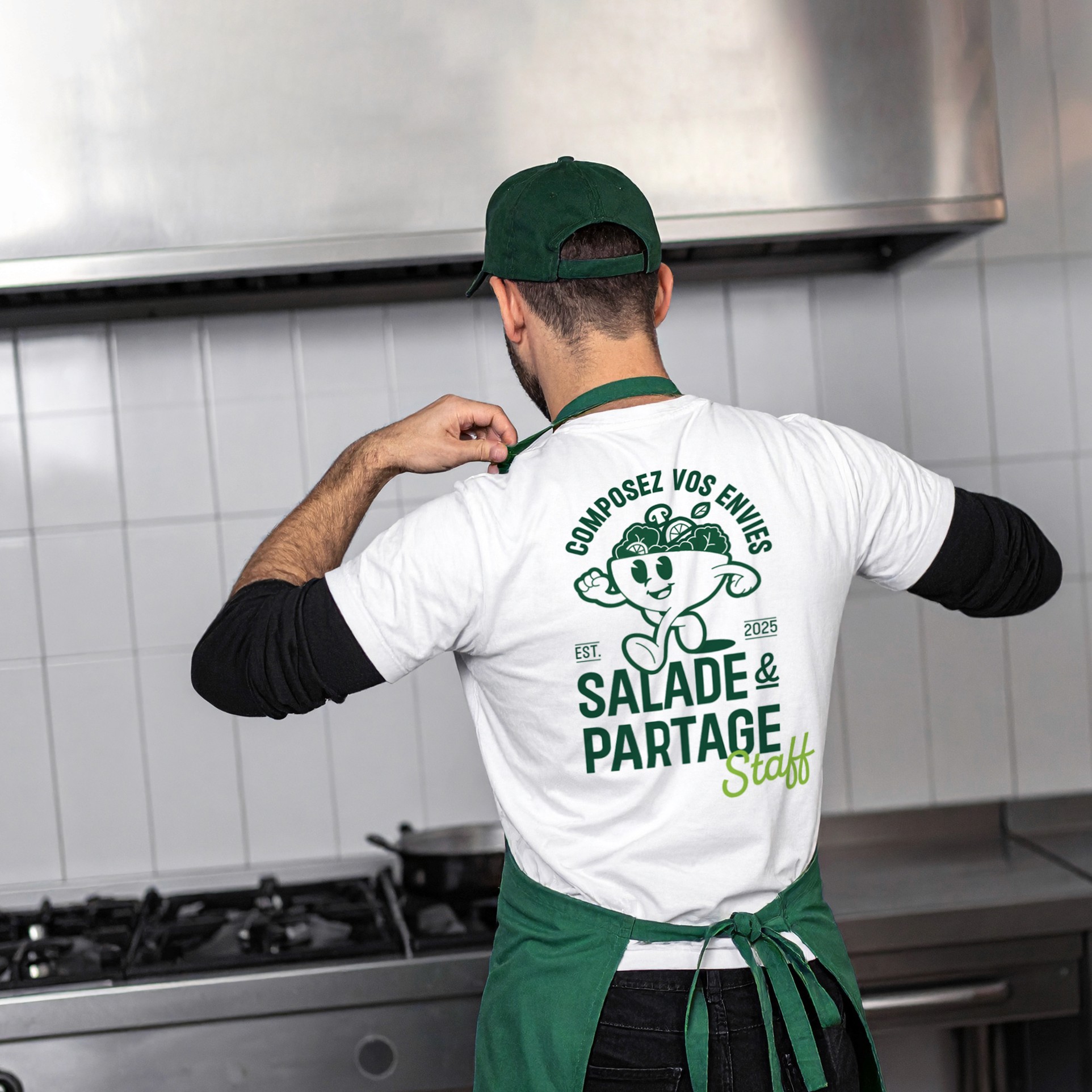 T-shirt floqué à l'effigie de Salade & Partage