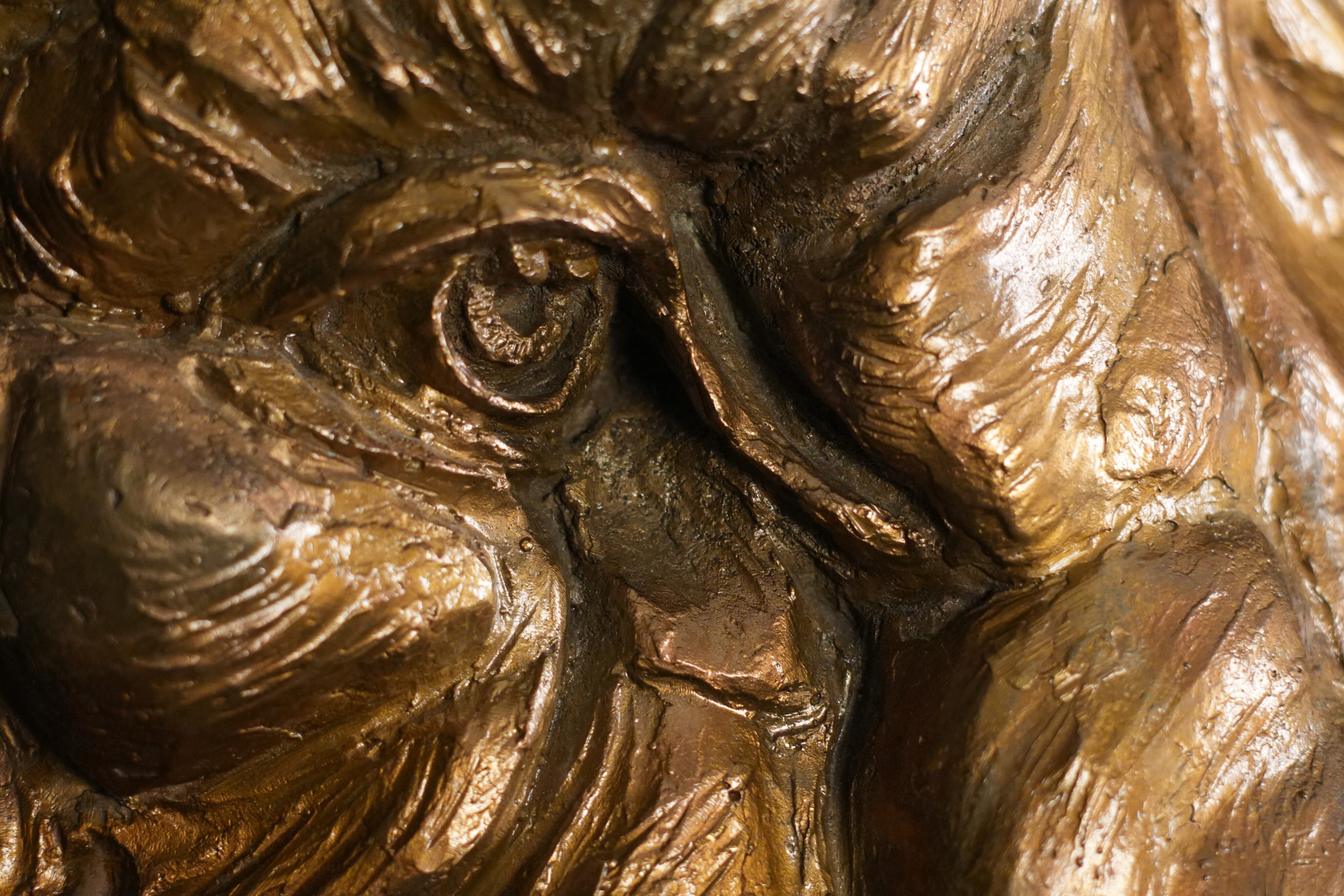 Bronze sculpture of a Lion's head