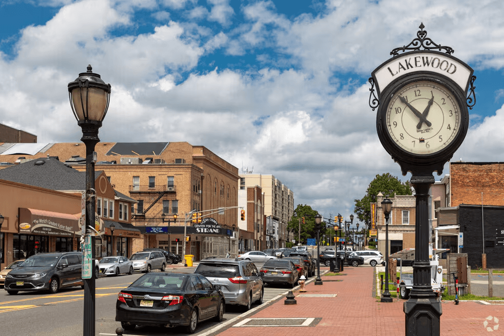 Downtown street in Lakewood, NJ