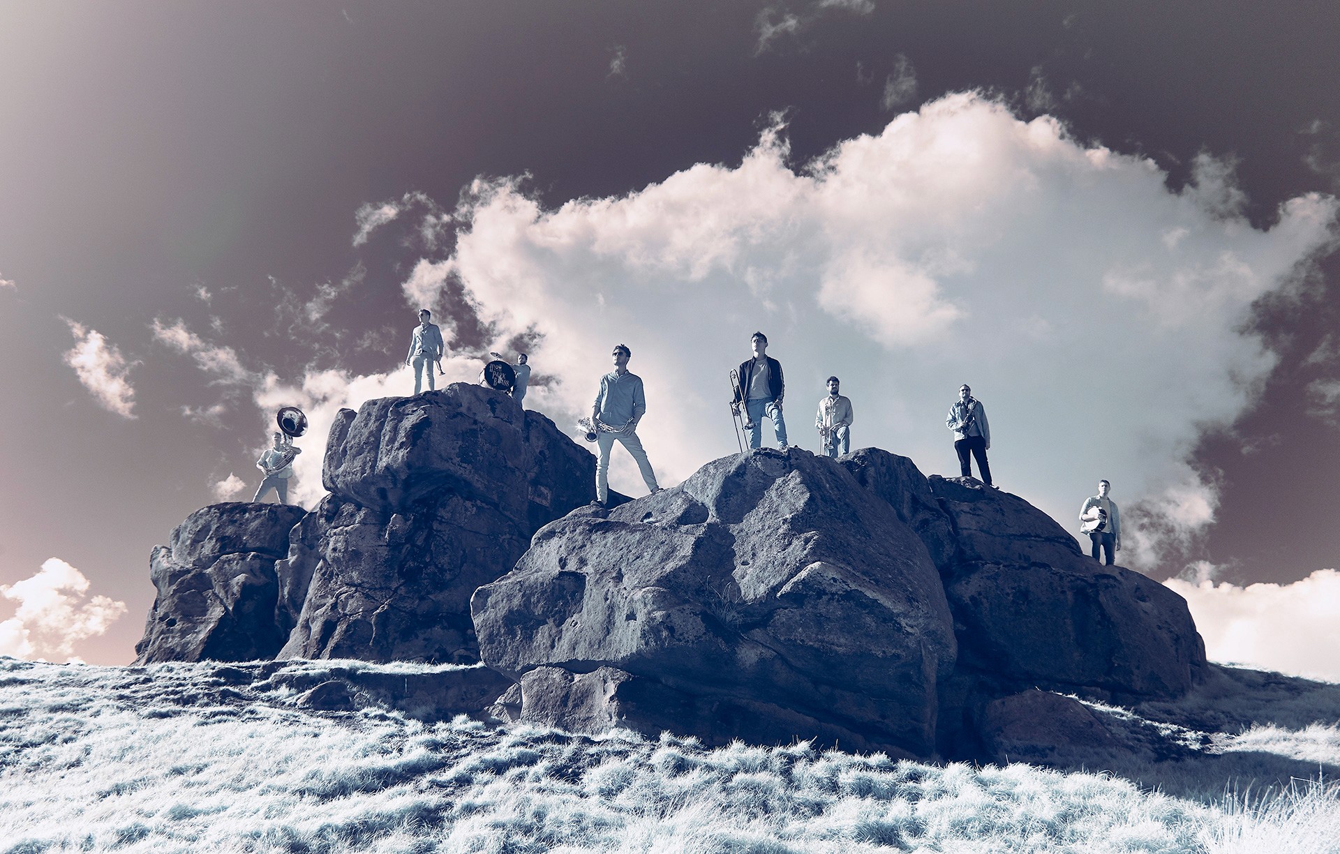 Touring production team on location during live performance development