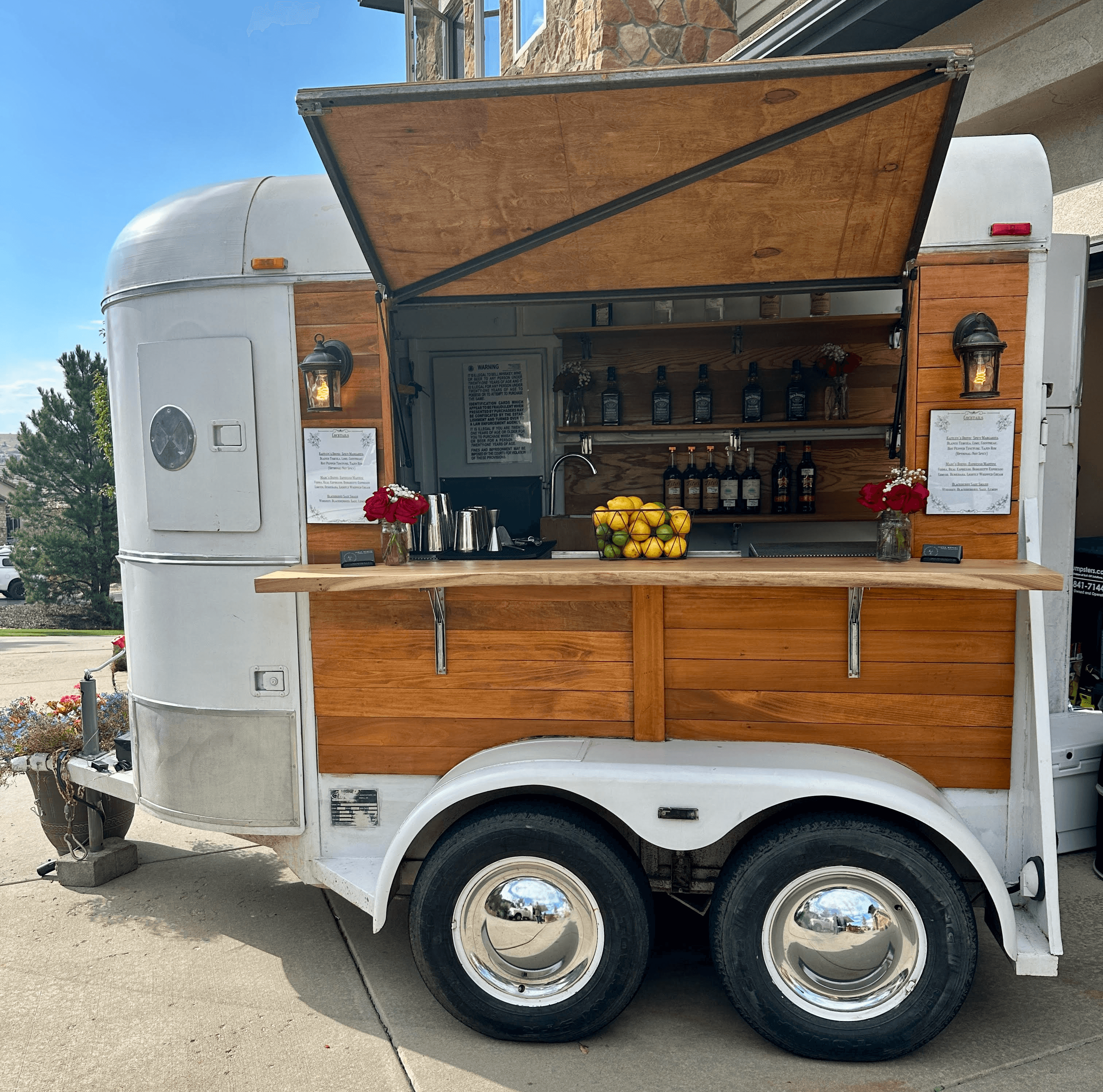 Mobile whiskey hitch bar