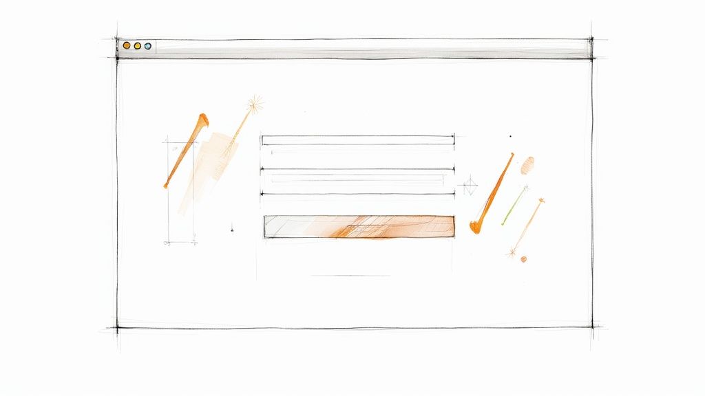 Stylized image of a website layout with charts and graphs overlaid, representing user experience design and analytics.
