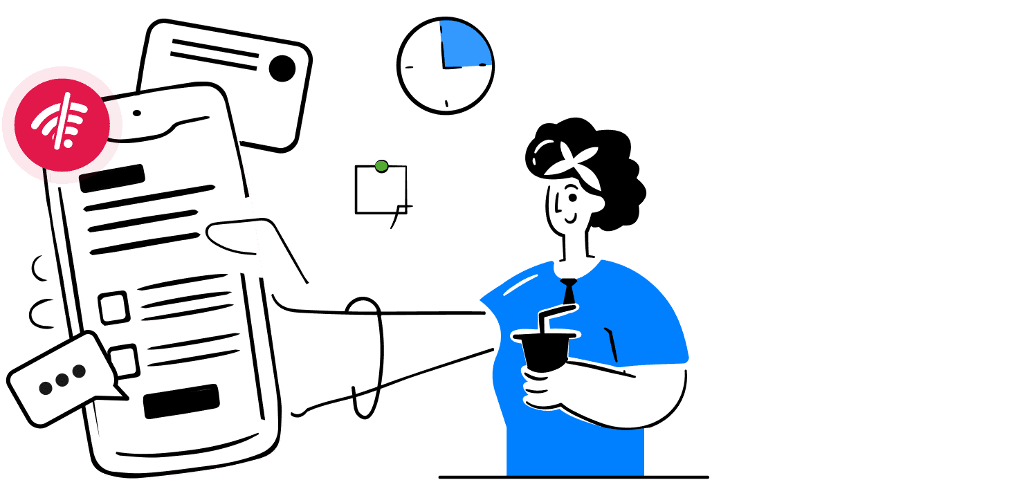 Illustration of school staff sending personalized messages and attachments to parents using automated tools in Schoolvoice