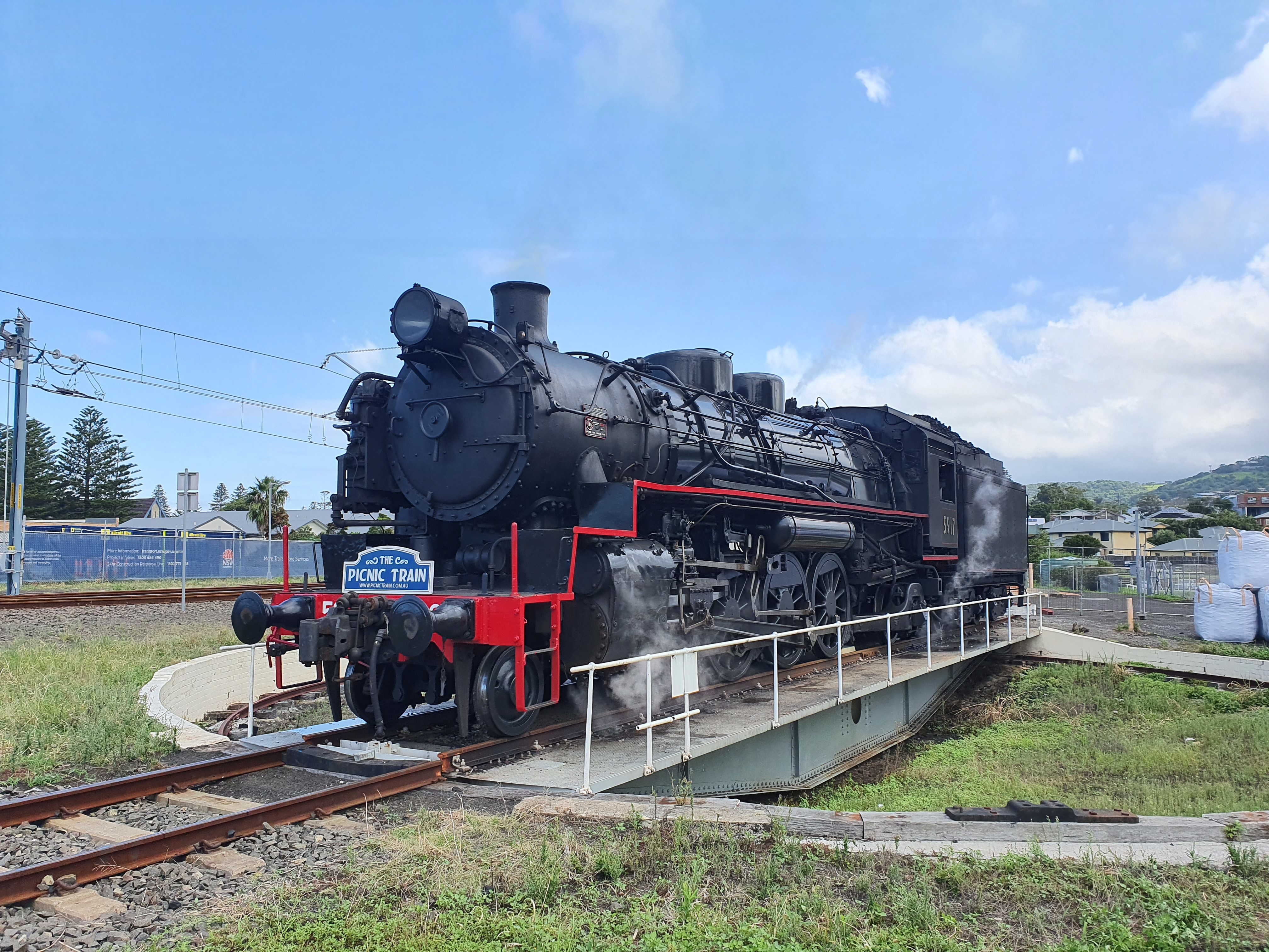 Locomotive 3820 is shunted into the Chullora Heritage Hub