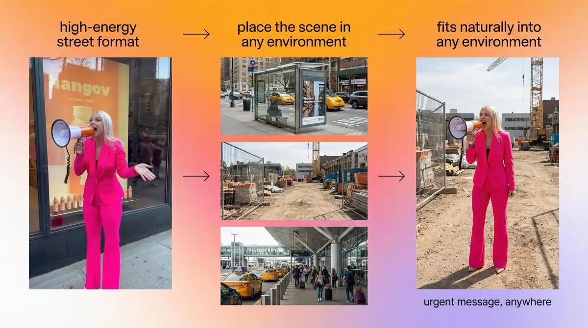 Female street promotion