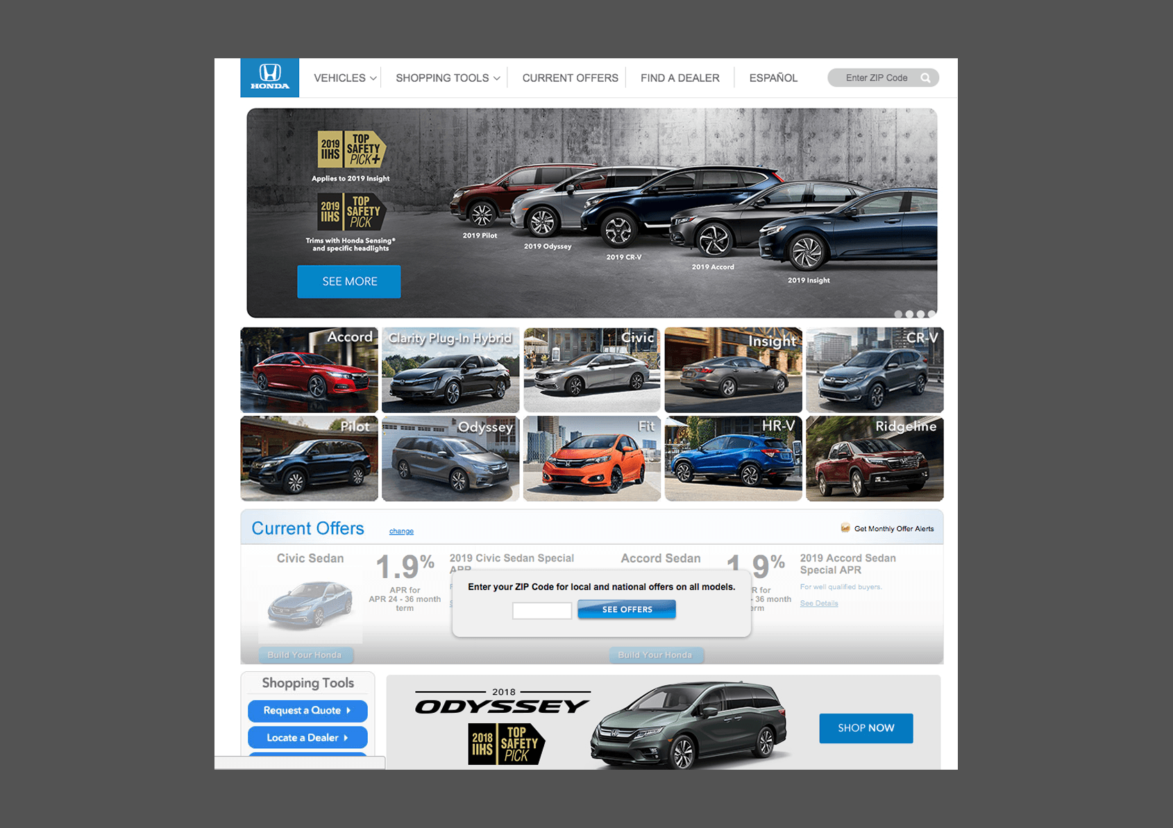 Old Shop Honda Site