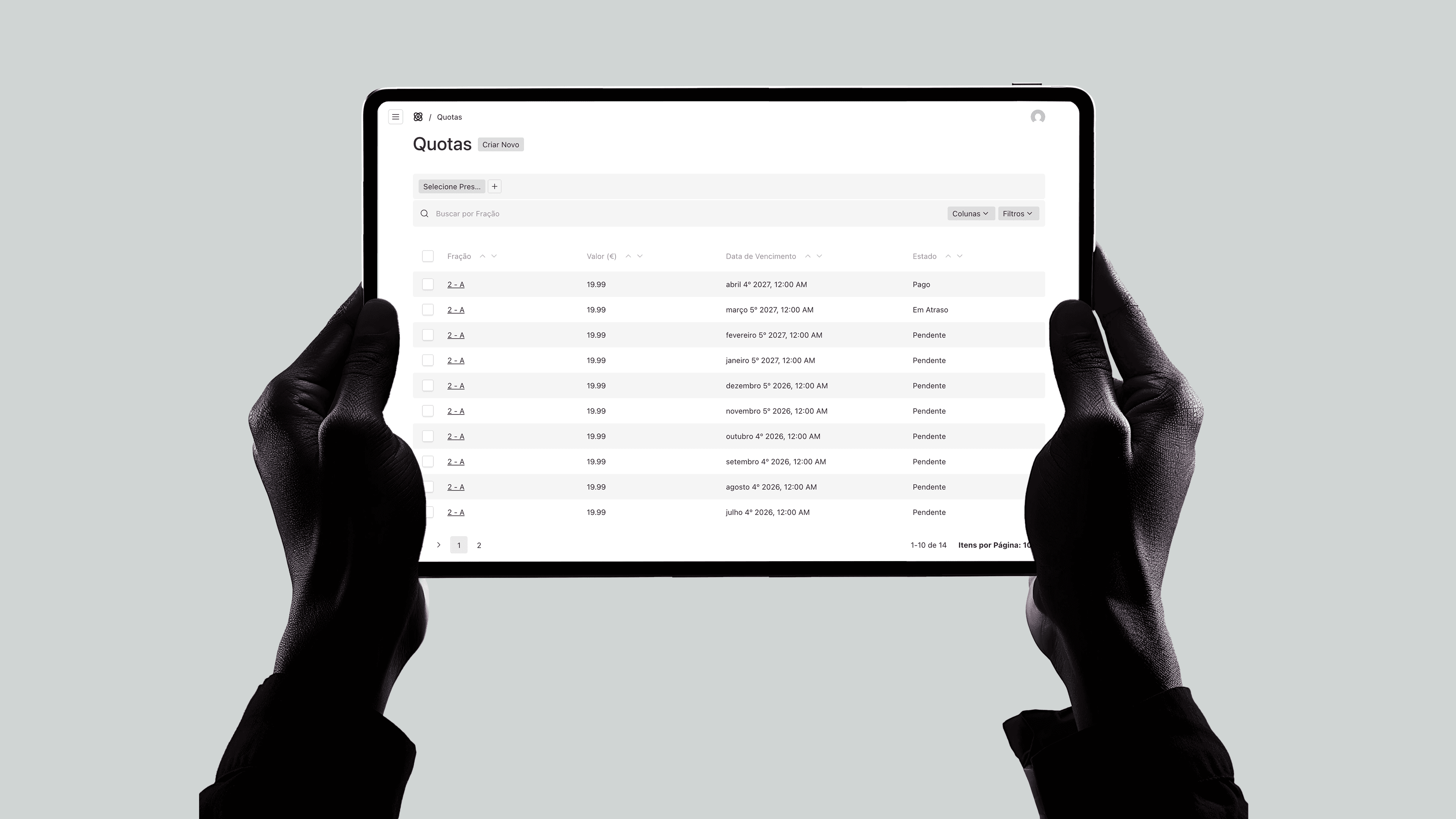 A mockup of Freelio's mobile app