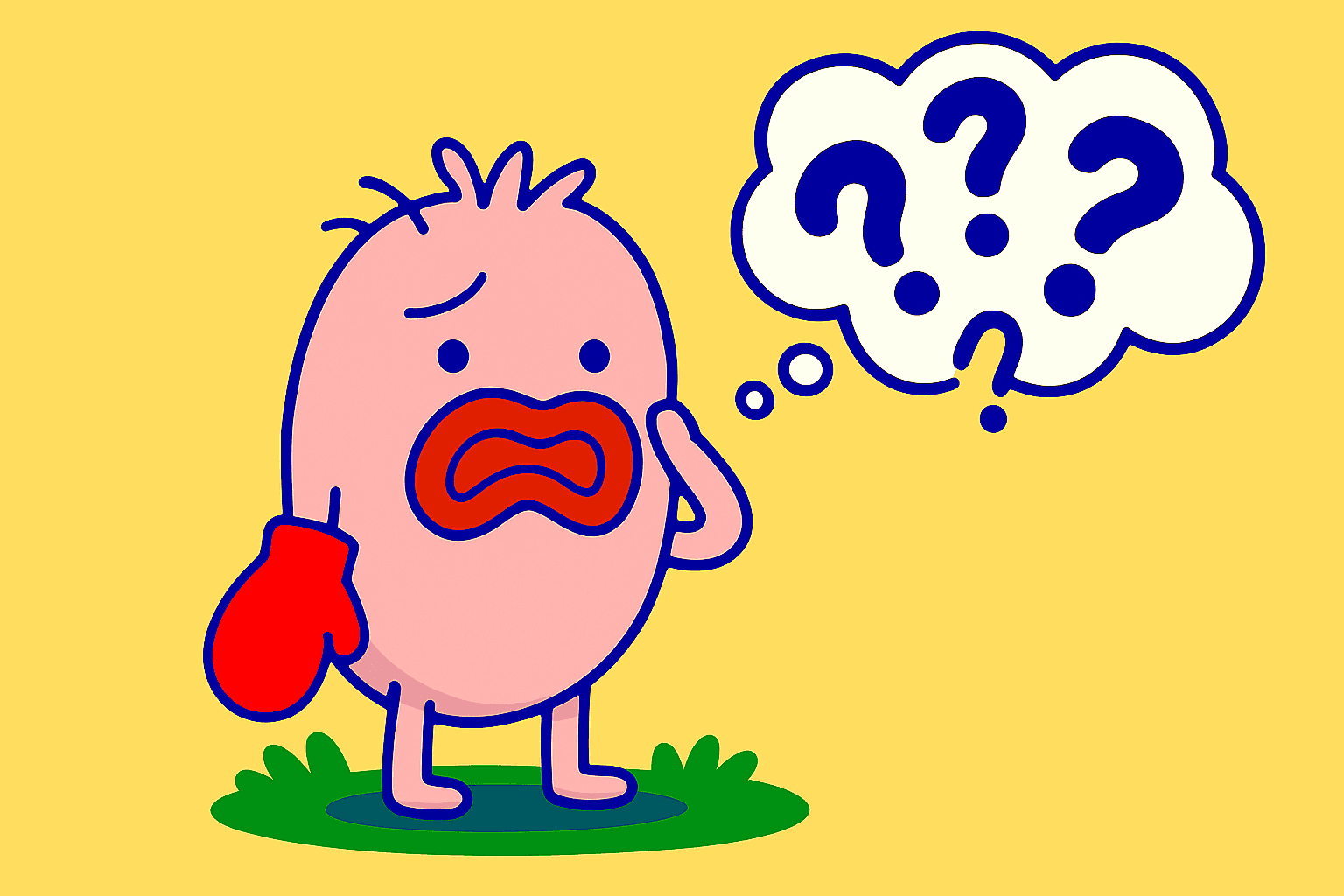 An image of a confused potato in vector style
