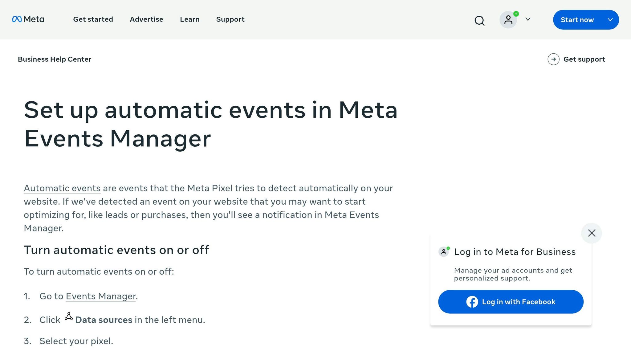 Meta Events Manager
