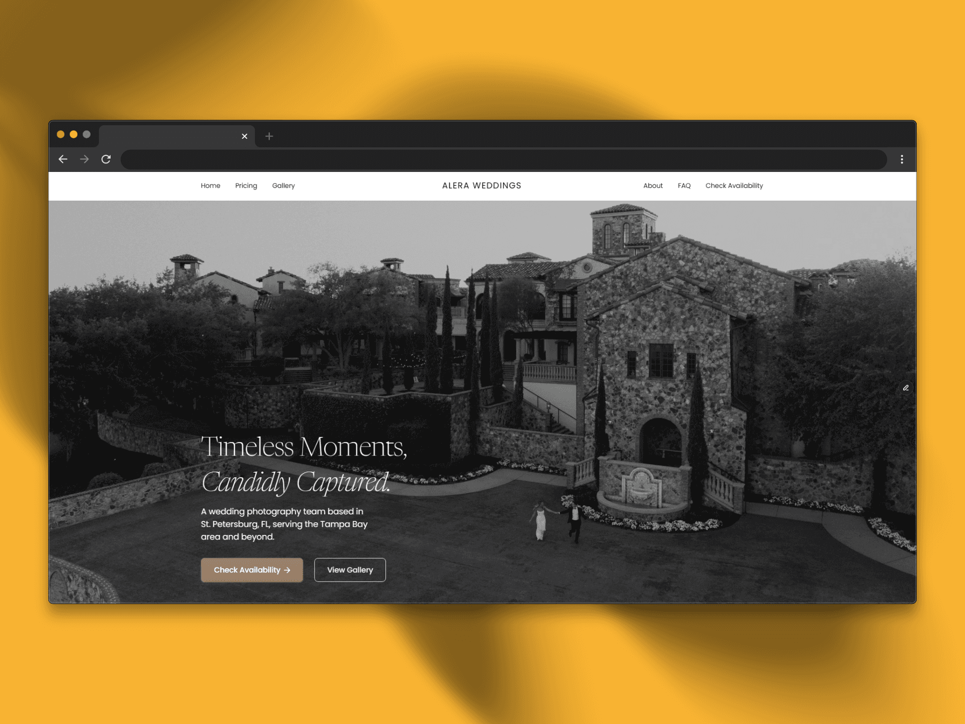 Alera Weddings website preview