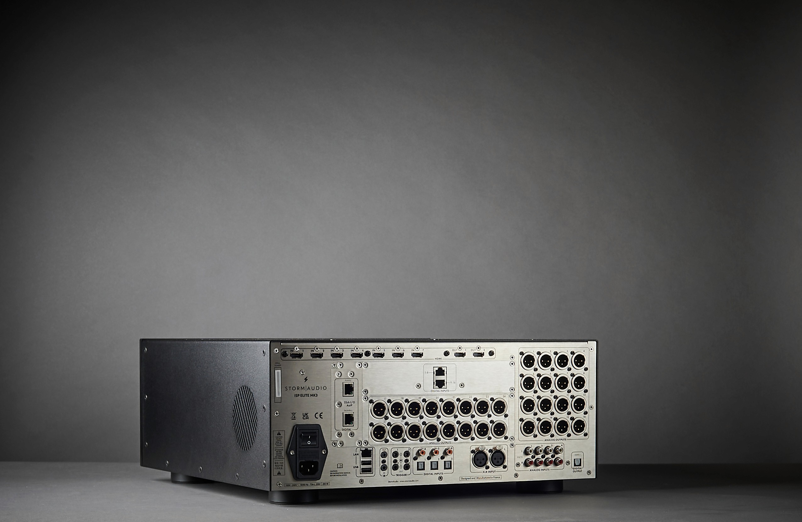 StormAudio ISP Elite MK3 rear panel with ports