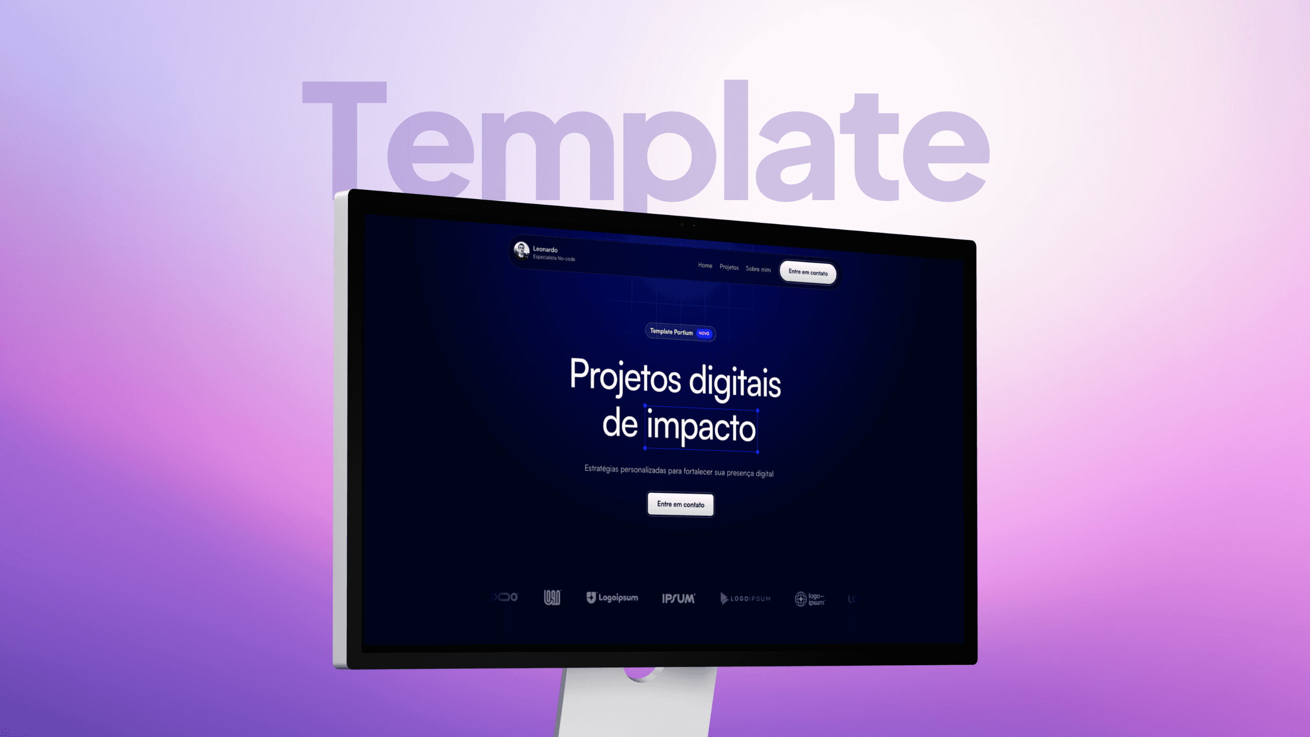 Template Portium para o Framer