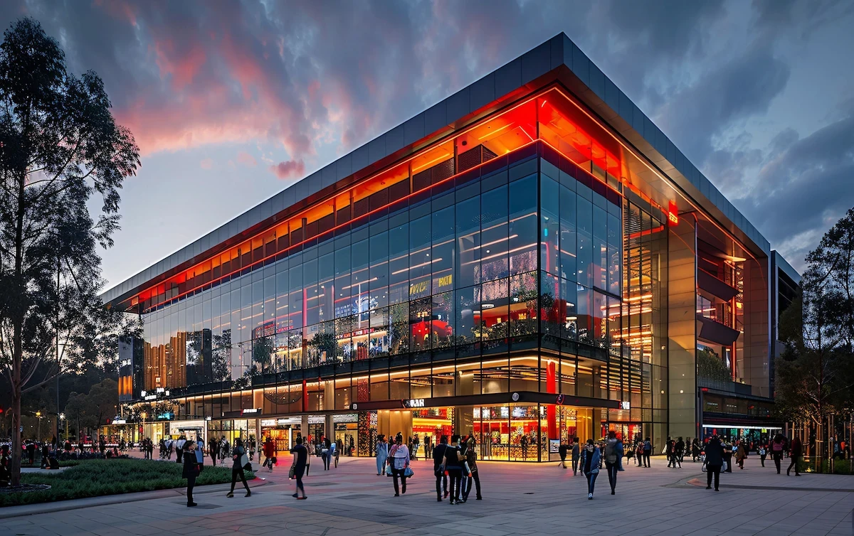 Client profitant d'une connectivité Wi-Fi haute densité dans un centre commercial