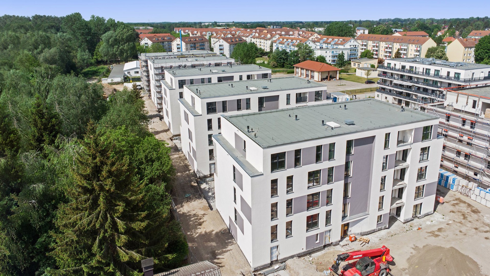 Wohnen an der Viehtrift, Bernau bei Berlin – Luftbild des Wohnensembles