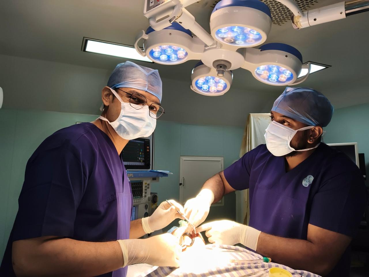 Dental checkup in progress