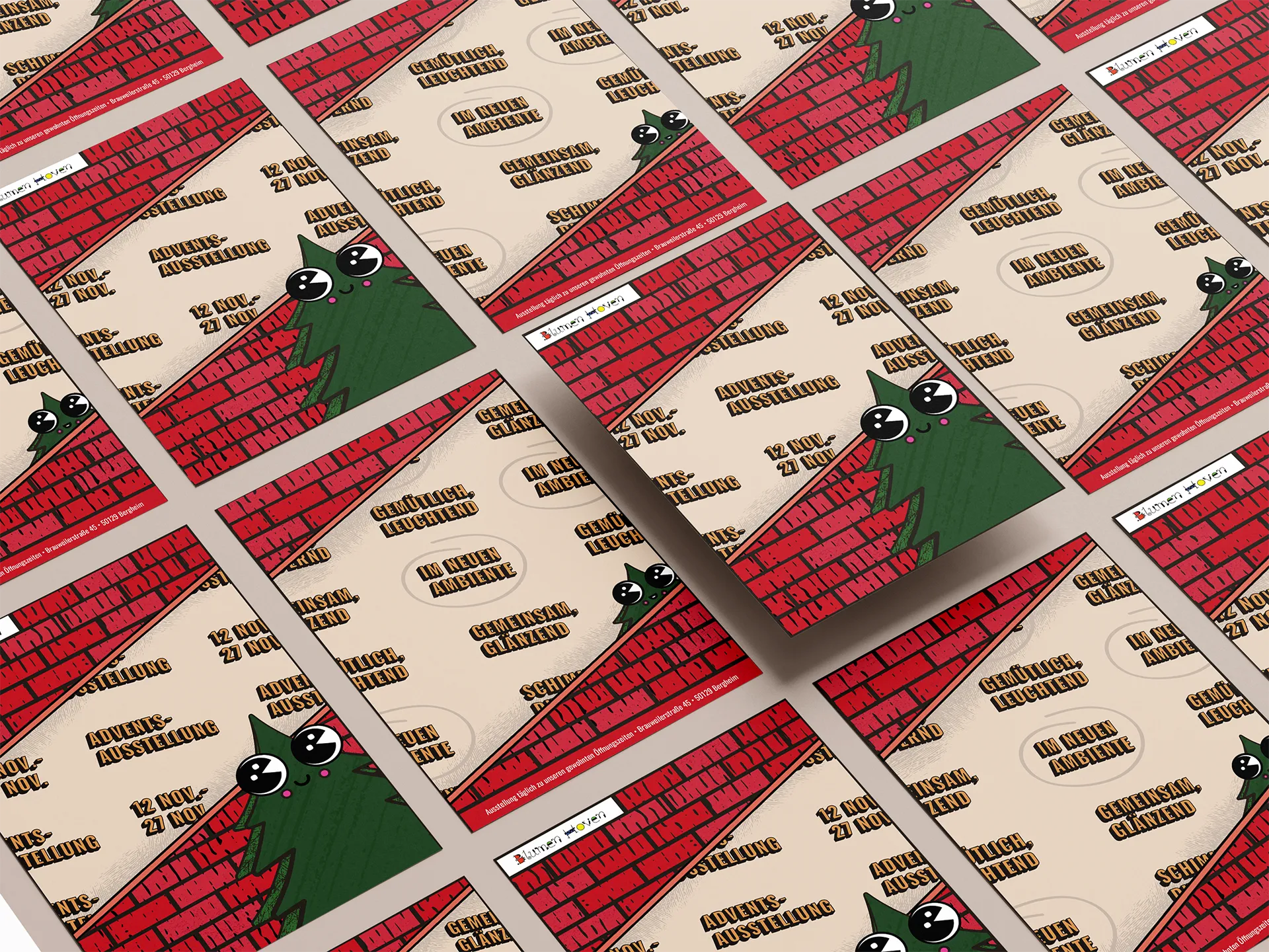 Advent Einladungskarten Design