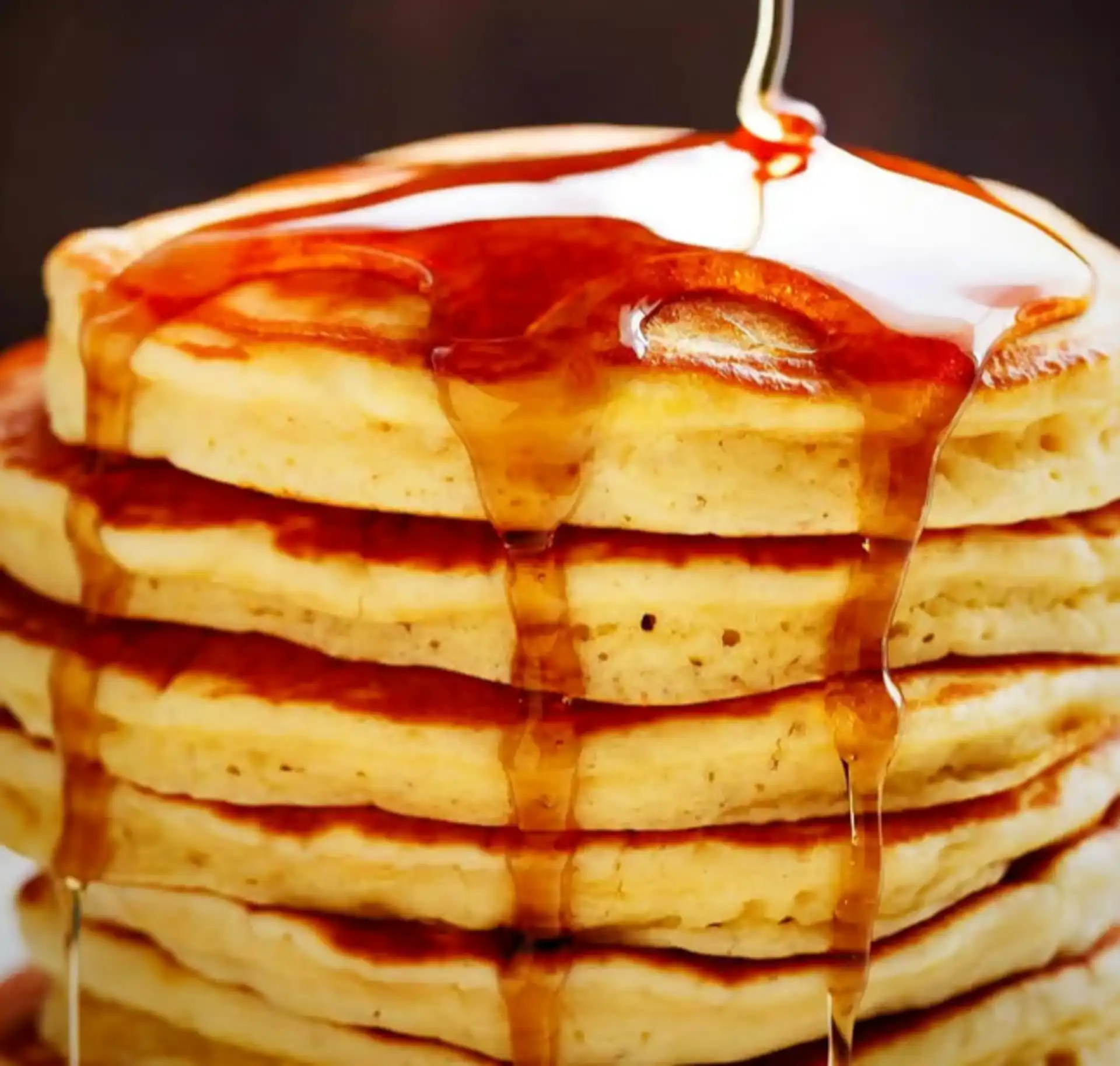 Stack of pancakes with syrup