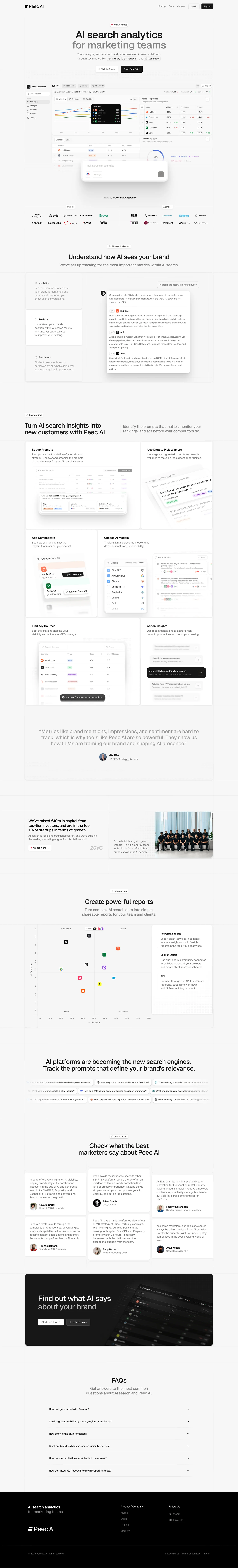 Peec is an AI-powered platform designed to enhance productivity through innovative task management and collaboration tools.