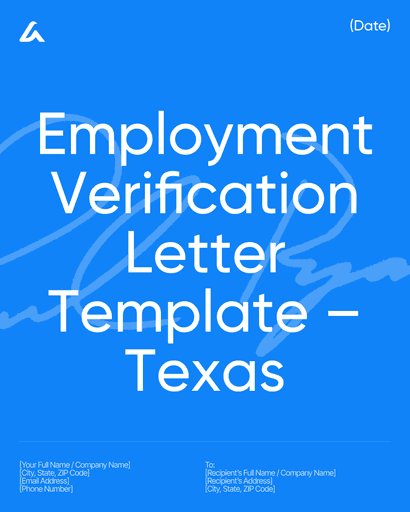 Employment Verification Letter Template – Texas