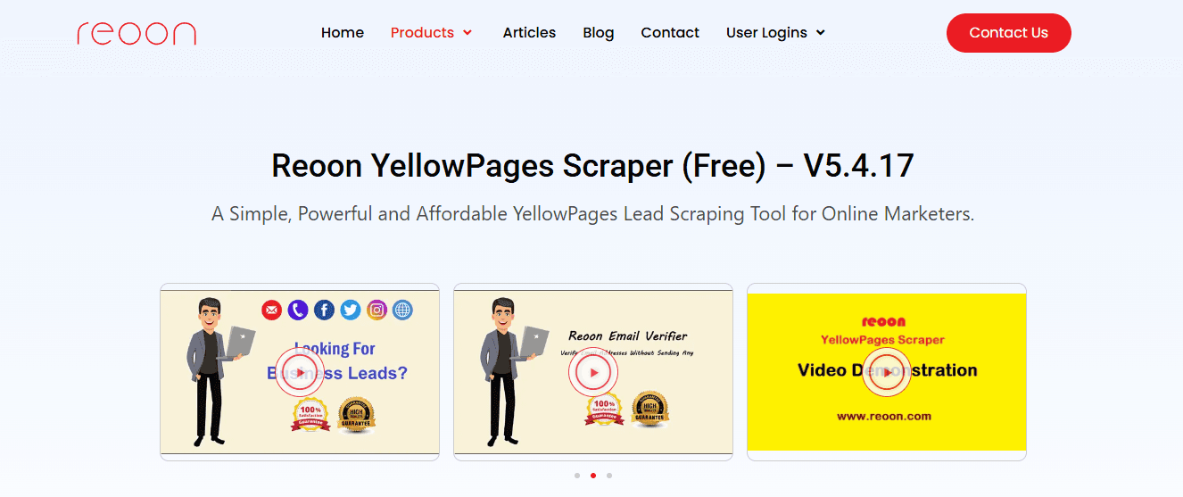 Reoon YellowPages Scraper&nbsp;&nbsp;