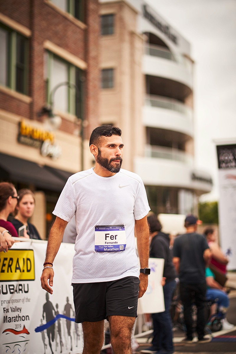 Portrait of portfolio creator – back view