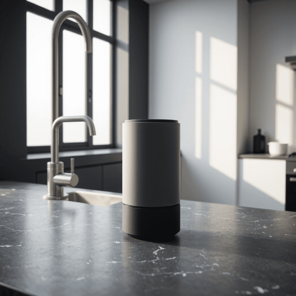 product photography of a cylindrical container of air freshener