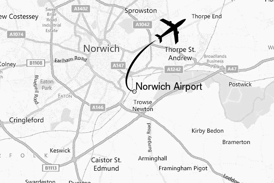 Norfolk to Norwich Airport