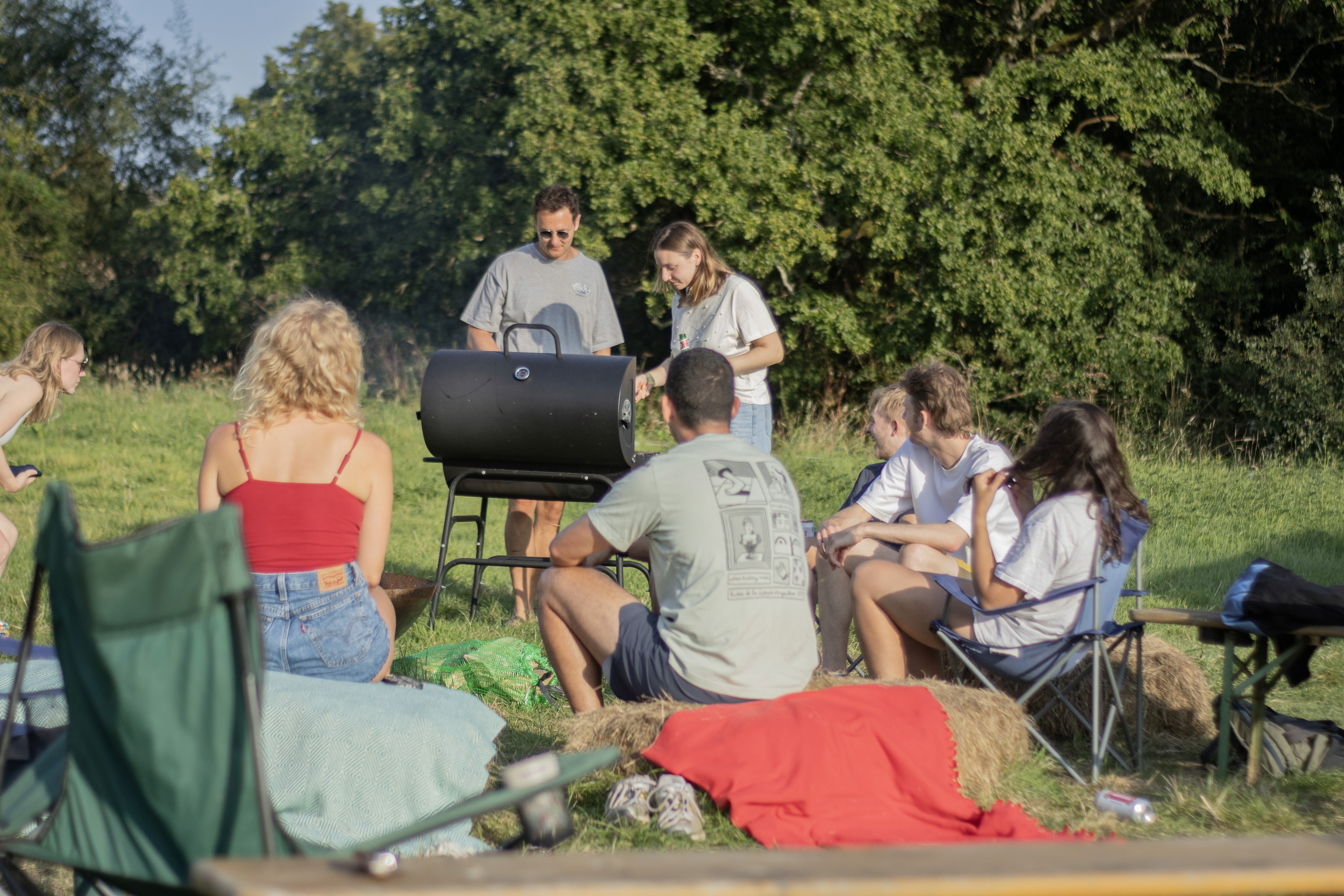 Group Camping  at Deer Park Campsite, Sussex