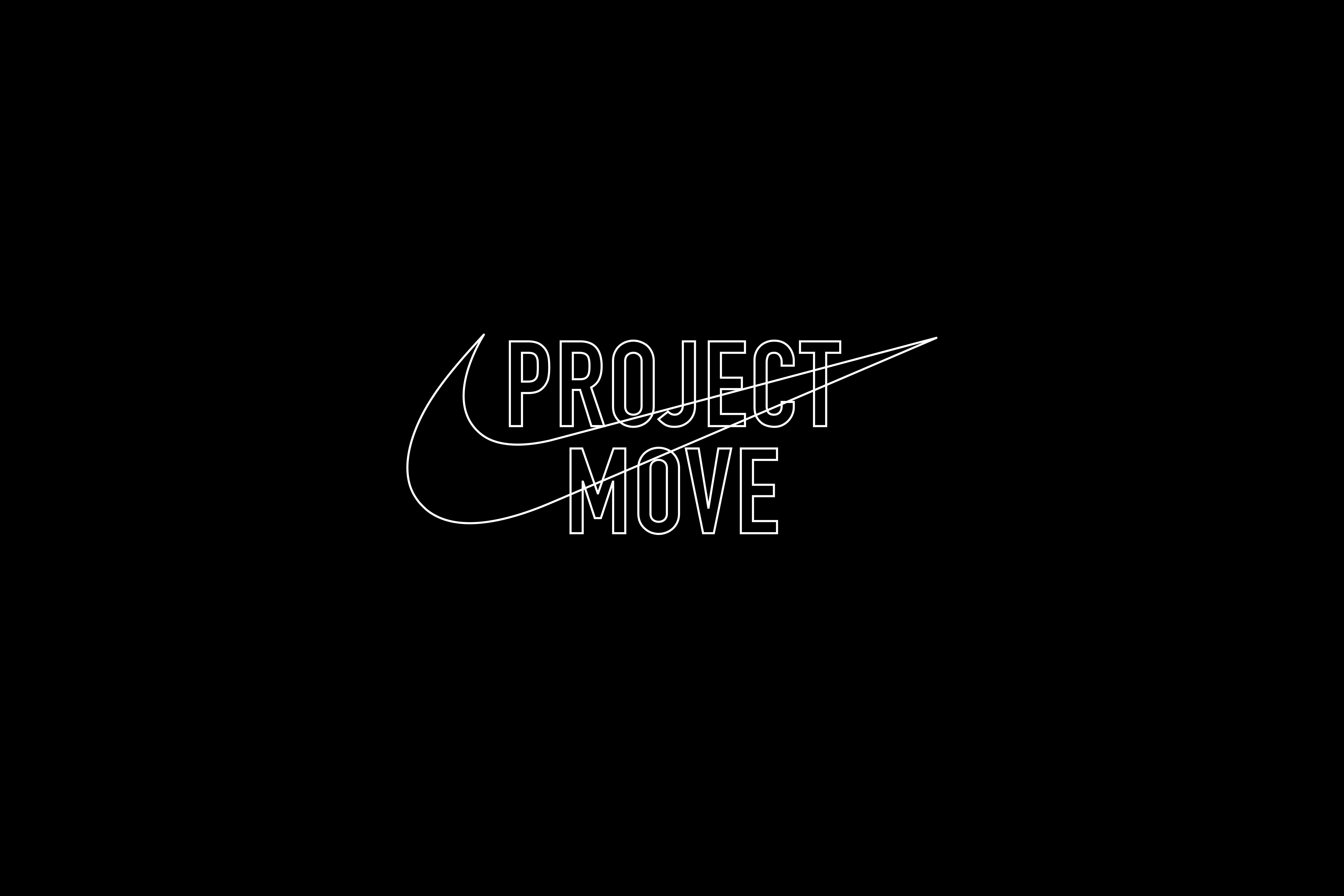 Nike Project Move logo on black background