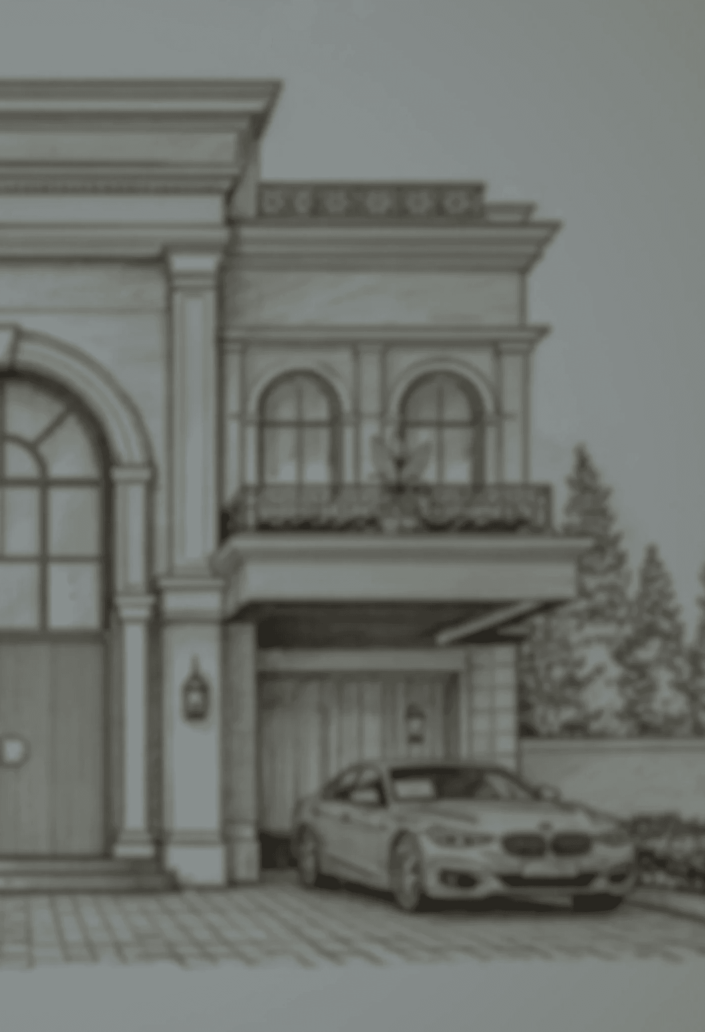 Architecture worker focosing on sketching a building.