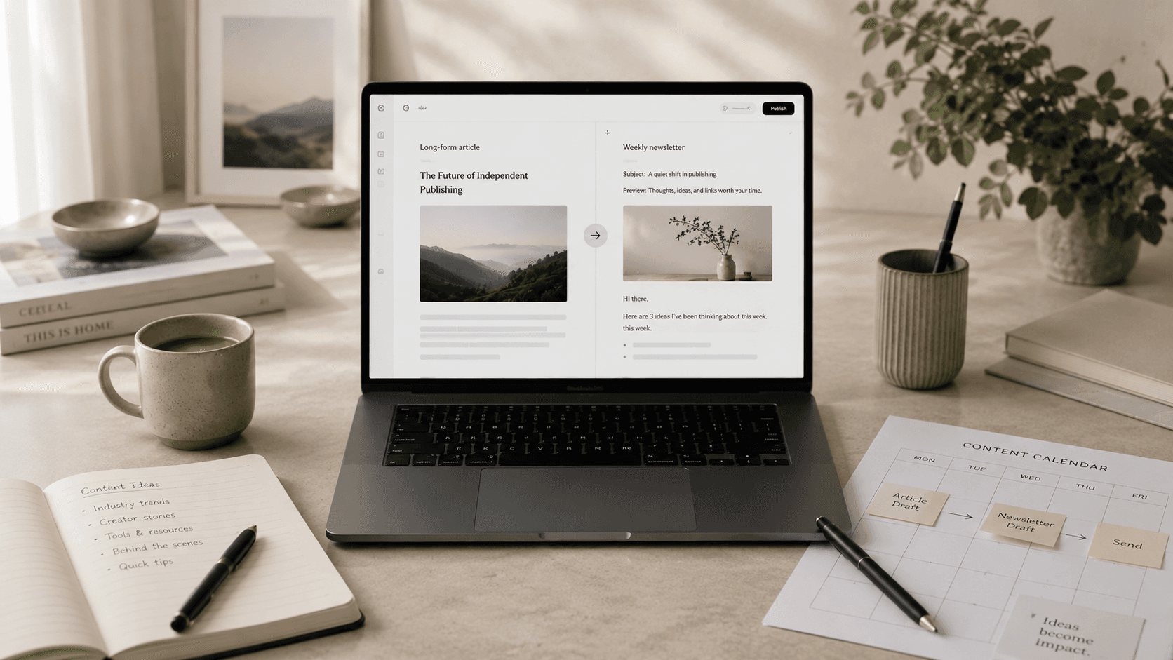 Showcase dynamic stories with visual depth.