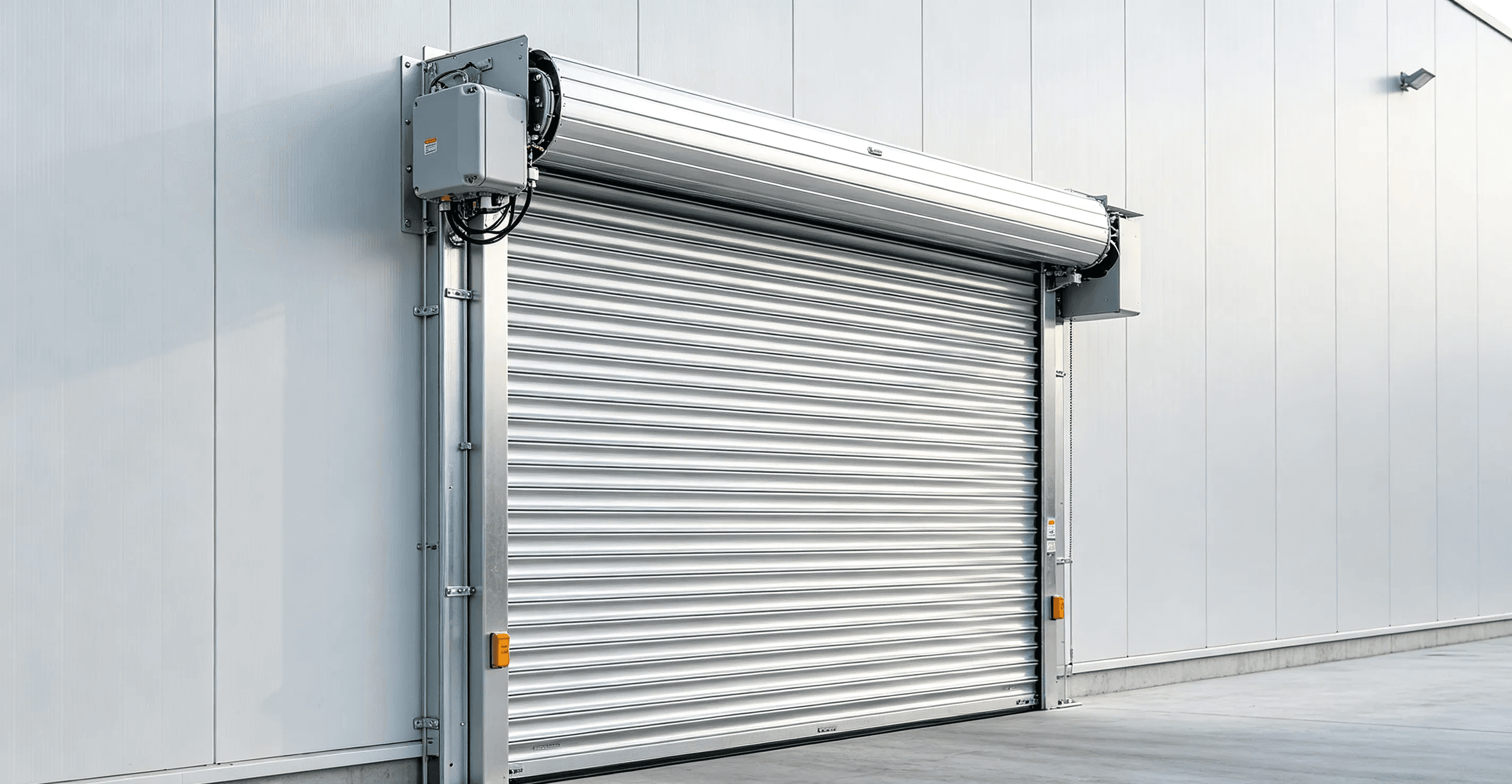 Automated rolling shutter system with electric motor drive