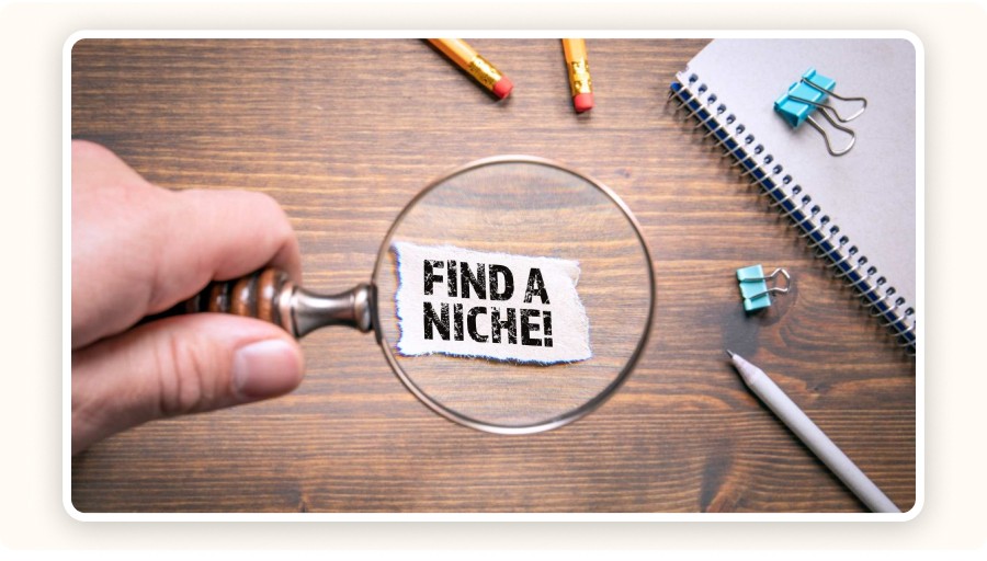“Find a niche” words