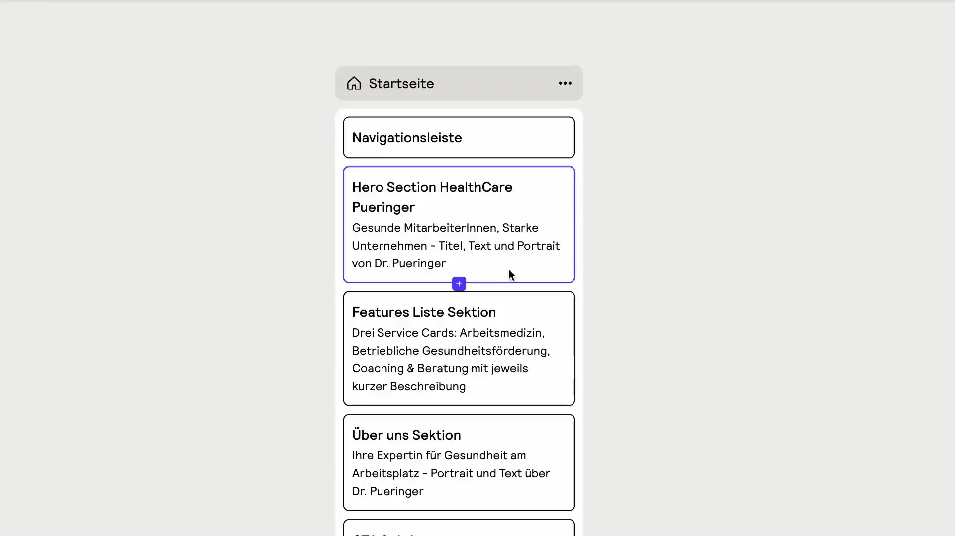 Ein Bild von der Sitemap von HealthCare Pueringer.
