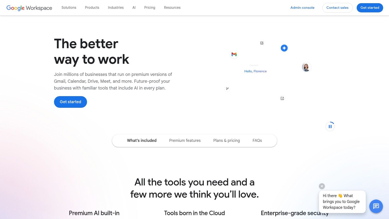 Google Workspace (Chat, Spaces, Meet, Drive)