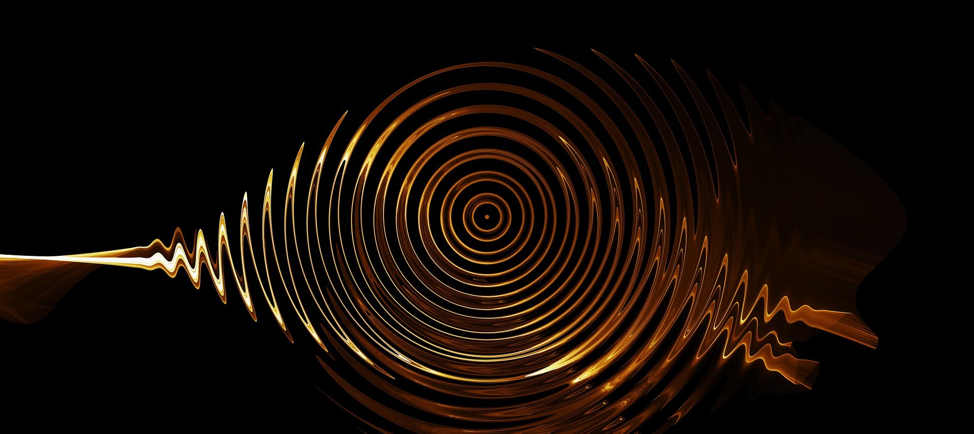 concentric circles made of light