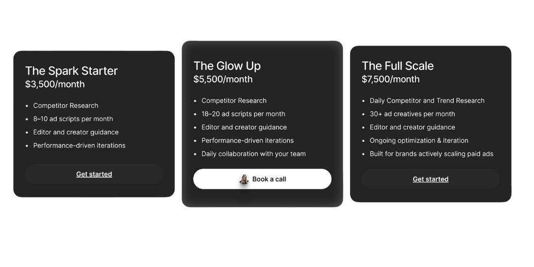 Creative Strategy Pricing