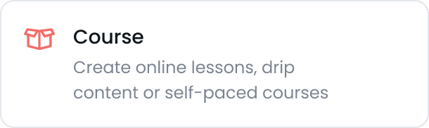 Online course UI card
