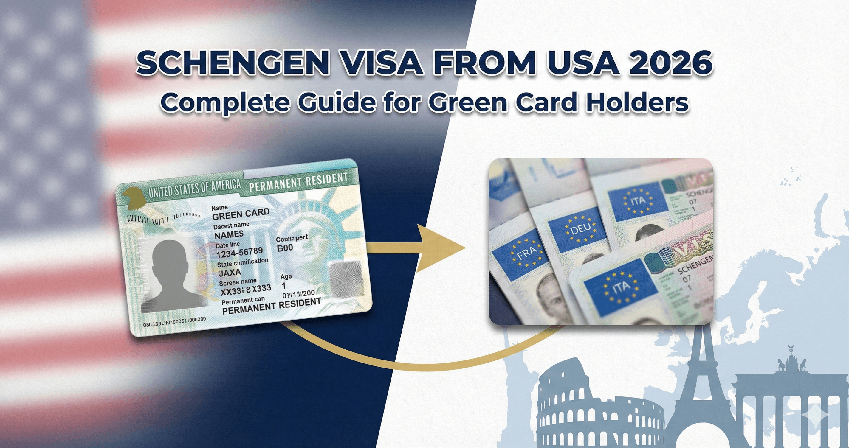 Schengen visa application requirements for USA green card holders and US residents in 2026