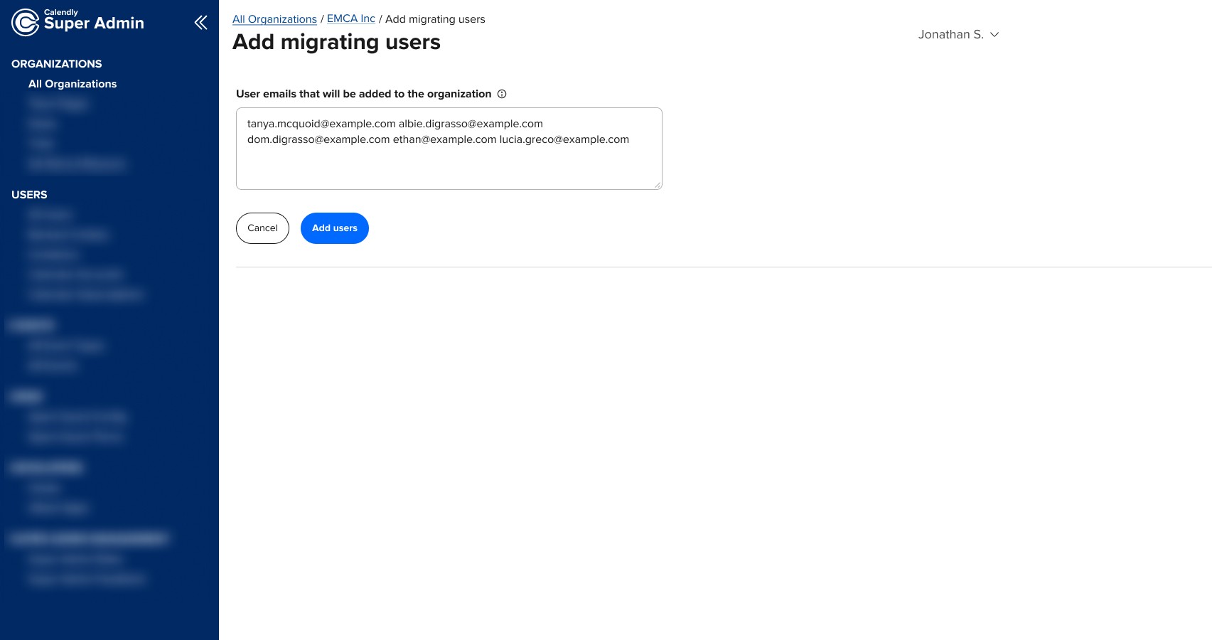 Step 1: A CSM uses an internal tool to mark users as "ready to migration", after discussion with the org admins.