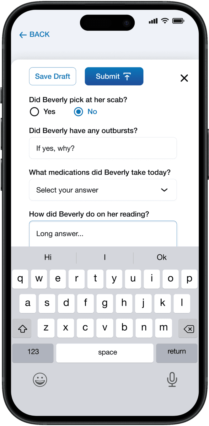 Goal tracking on phone.
