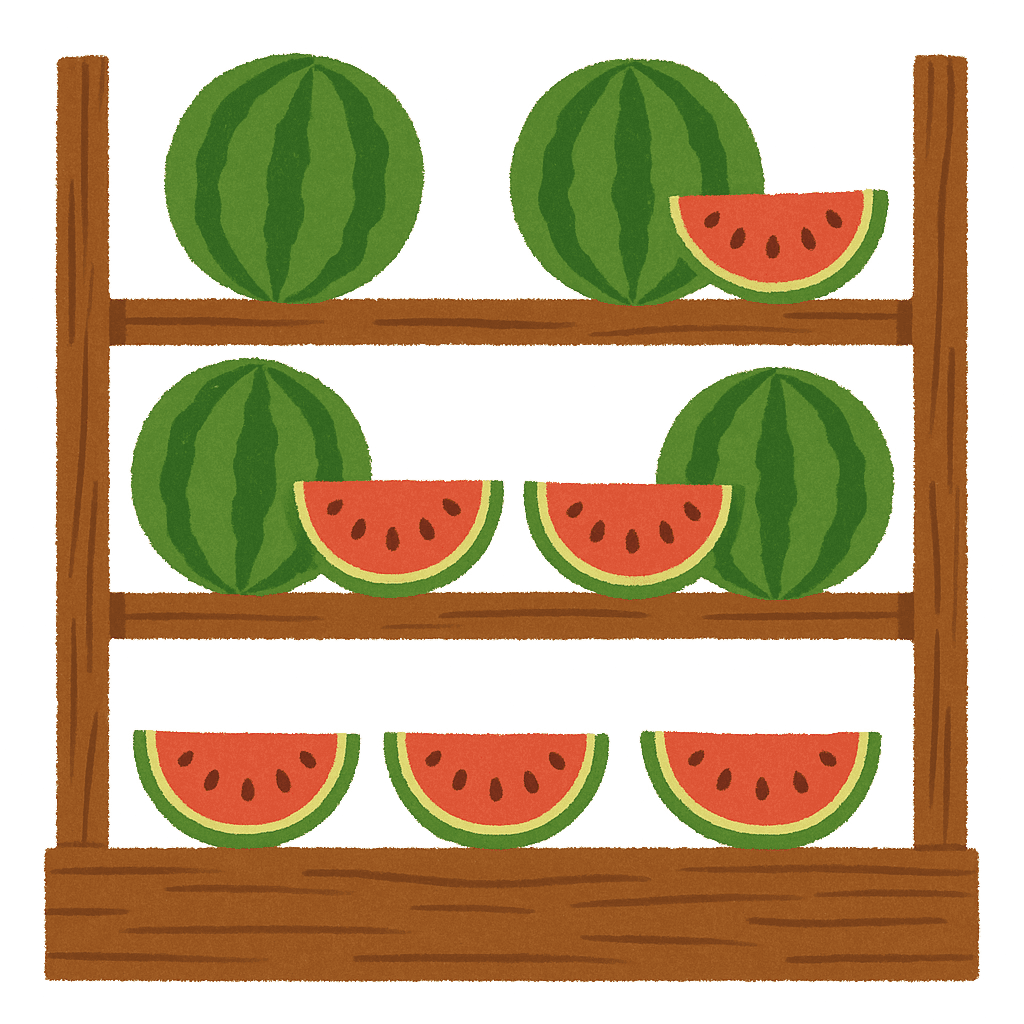 Wassermelonen Regal im Supermarkt deiner Region in Europa