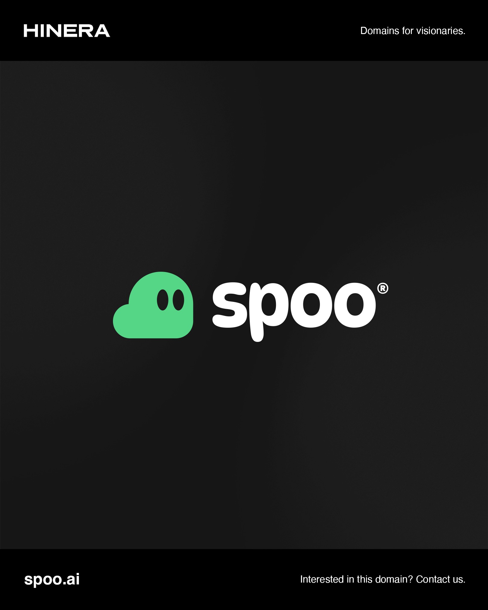 Spoo AI Logo Design; Ghost Brand Mark; black, green, white