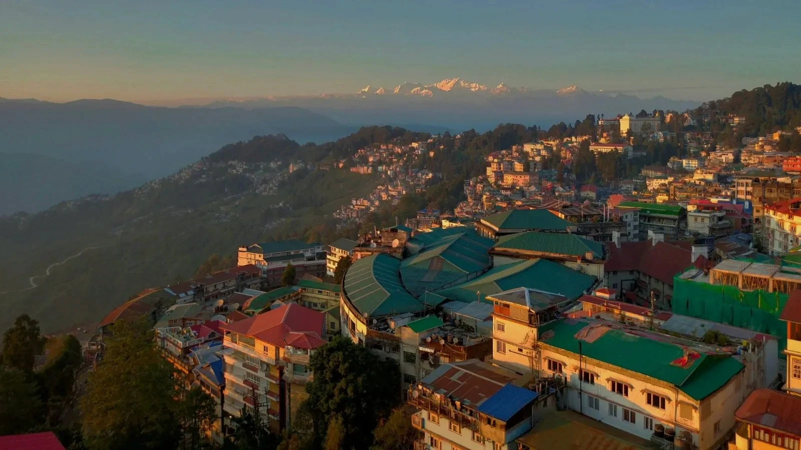 Himalayan town panorama