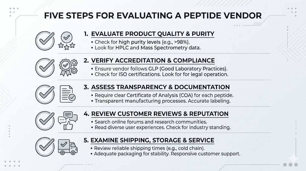 How to evaluate semaglutide peptide vendor quality checklist